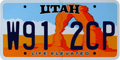UT license plate W912CP
