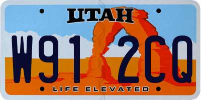 UT license plate W912CQ