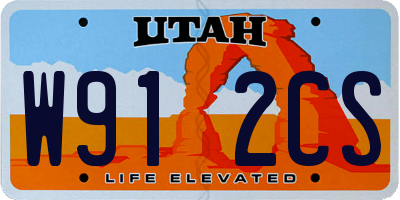 UT license plate W912CS