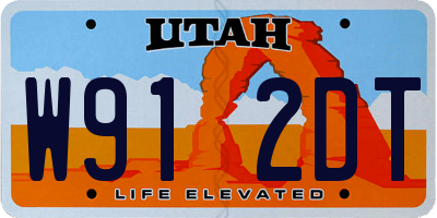UT license plate W912DT