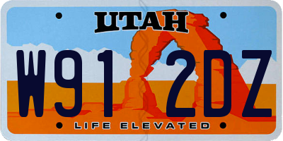 UT license plate W912DZ