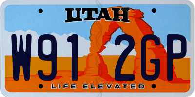 UT license plate W912GP