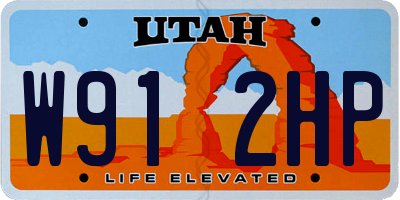 UT license plate W912HP