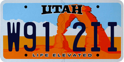 UT license plate W912II