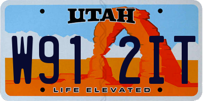 UT license plate W912IT
