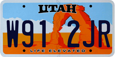 UT license plate W912JR