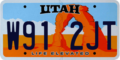 UT license plate W912JT