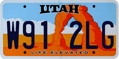 UT license plate W912LG