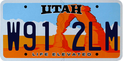 UT license plate W912LM