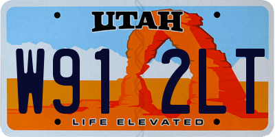 UT license plate W912LT