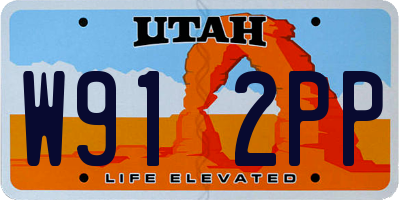 UT license plate W912PP
