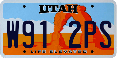 UT license plate W912PS