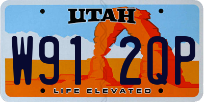 UT license plate W912QP