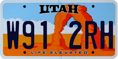 UT license plate W912RH