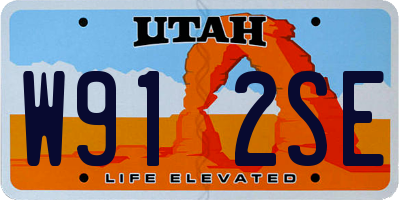 UT license plate W912SE