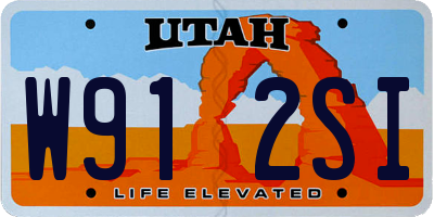 UT license plate W912SI