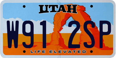 UT license plate W912SP