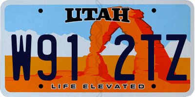 UT license plate W912TZ