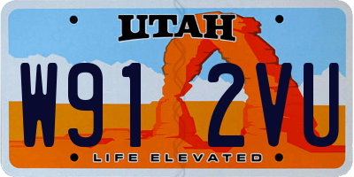 UT license plate W912VU