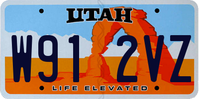 UT license plate W912VZ