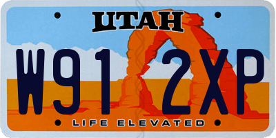 UT license plate W912XP
