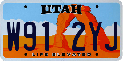 UT license plate W912YJ
