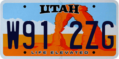 UT license plate W912ZG