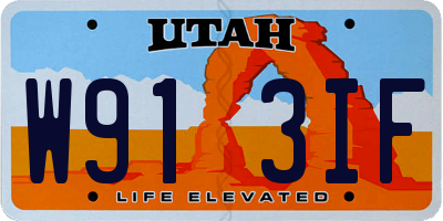 UT license plate W913IF