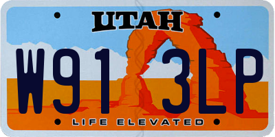 UT license plate W913LP