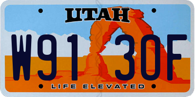 UT license plate W913OF