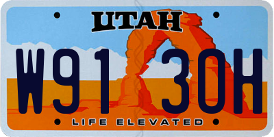 UT license plate W913OH