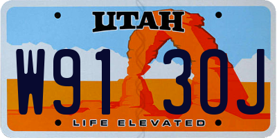 UT license plate W913OJ