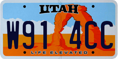 UT license plate W914CC