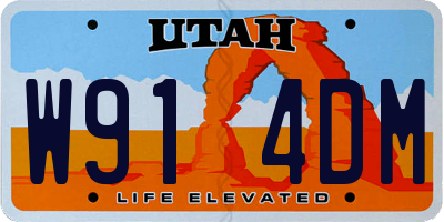 UT license plate W914DM
