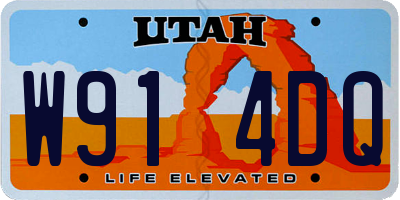 UT license plate W914DQ