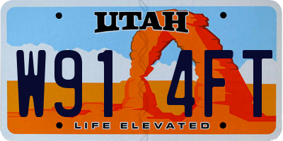 UT license plate W914FT