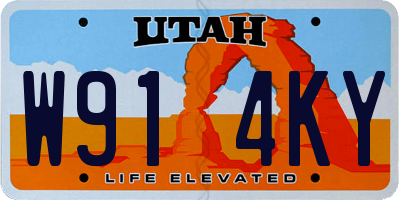 UT license plate W914KY