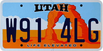 UT license plate W914LG