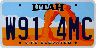UT license plate W914MC