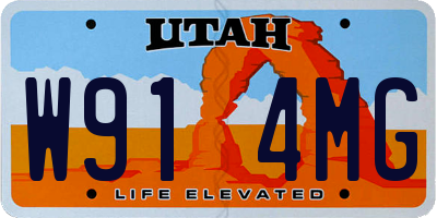 UT license plate W914MG