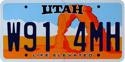 UT license plate W914MH