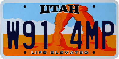 UT license plate W914MP