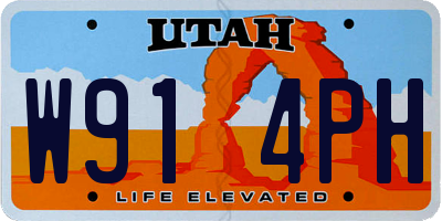 UT license plate W914PH