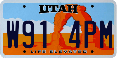 UT license plate W914PM