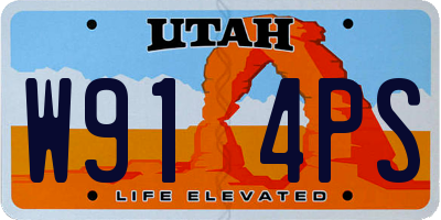UT license plate W914PS