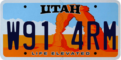 UT license plate W914RM