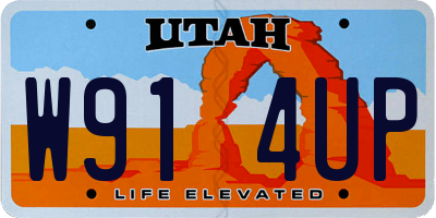 UT license plate W914UP