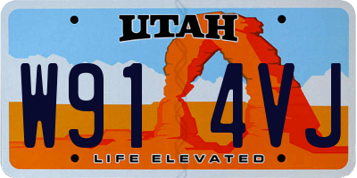 UT license plate W914VJ
