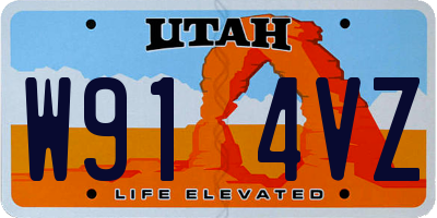 UT license plate W914VZ