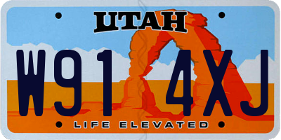 UT license plate W914XJ